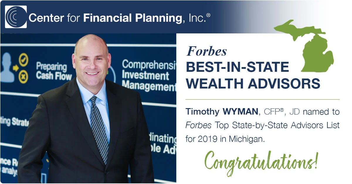 Timothy Wyman, CFP®, JD Named to Forbes 2019 Best-in-State for the 2nd Consecutive Year