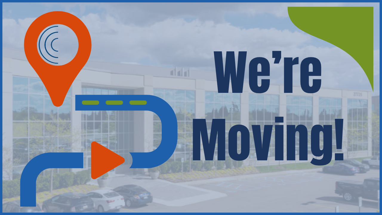 Center for Financial Planning's new Farmington Hills, MI office, featuring a symbolic roadmap graphic representing the firm's move from Southfield.