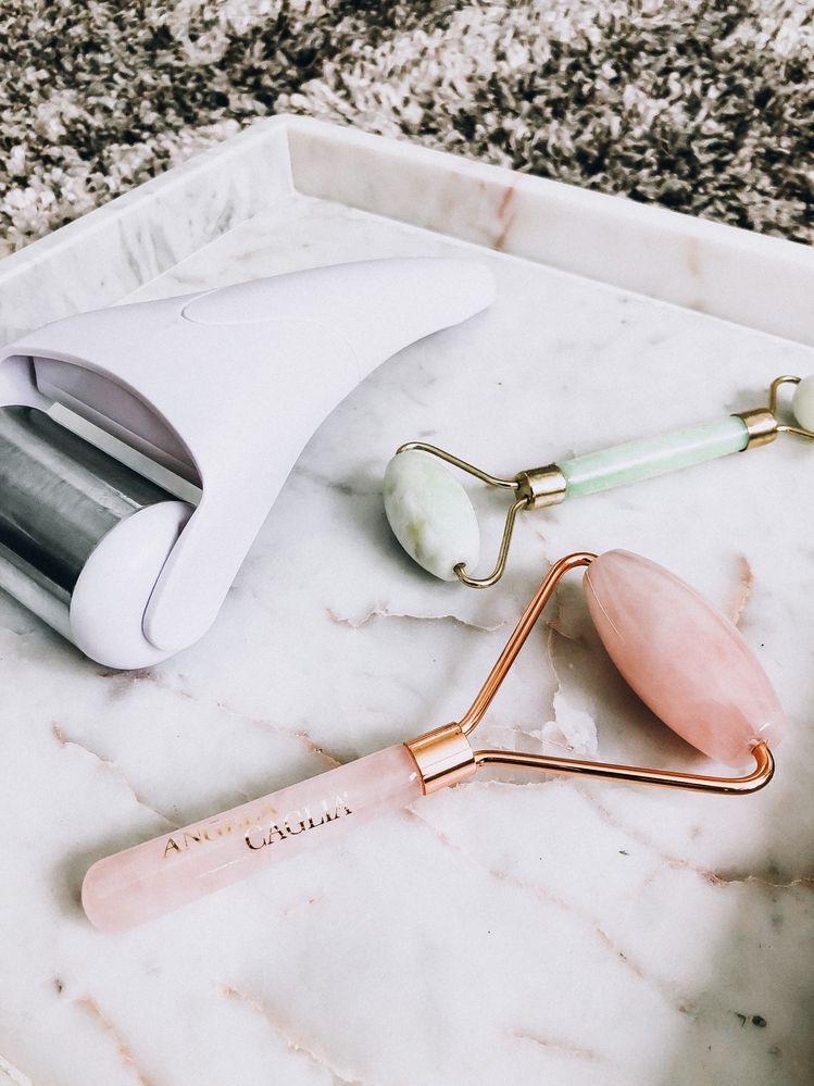 Jade rollers have been all the rage..according to the various Instagram influencers we follow. Mackenzie swears by her’s when she wakes up puffy after a long wedding day. Keep the rollers in the fridge and gently roll upwards on your face and you will feel brand NEW!
