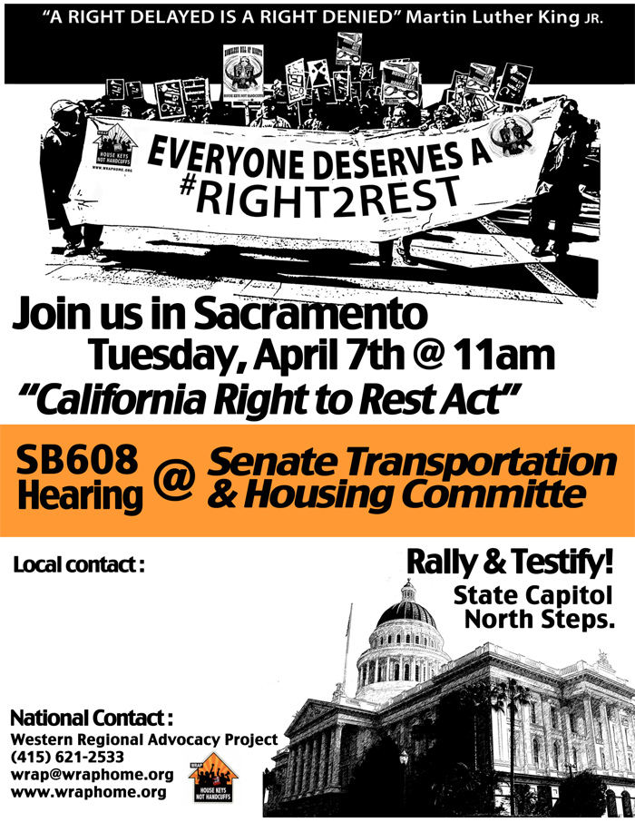 SB608 Hearing Everyone Deserves A #Right2Rest April 7th!!!
