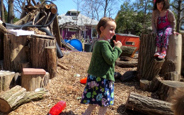 And finally, the storytelling took on a new element…re-enactment. Here one of the children is pretending to be a character in the story.