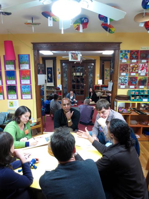 A membership meeting working session.