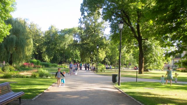 People strolling and playing in Bernardina Gardens. The connection to the land is very much a part of what we saw during our visit to Lithuania. Being outside was something that was simply everywhere you looked.
