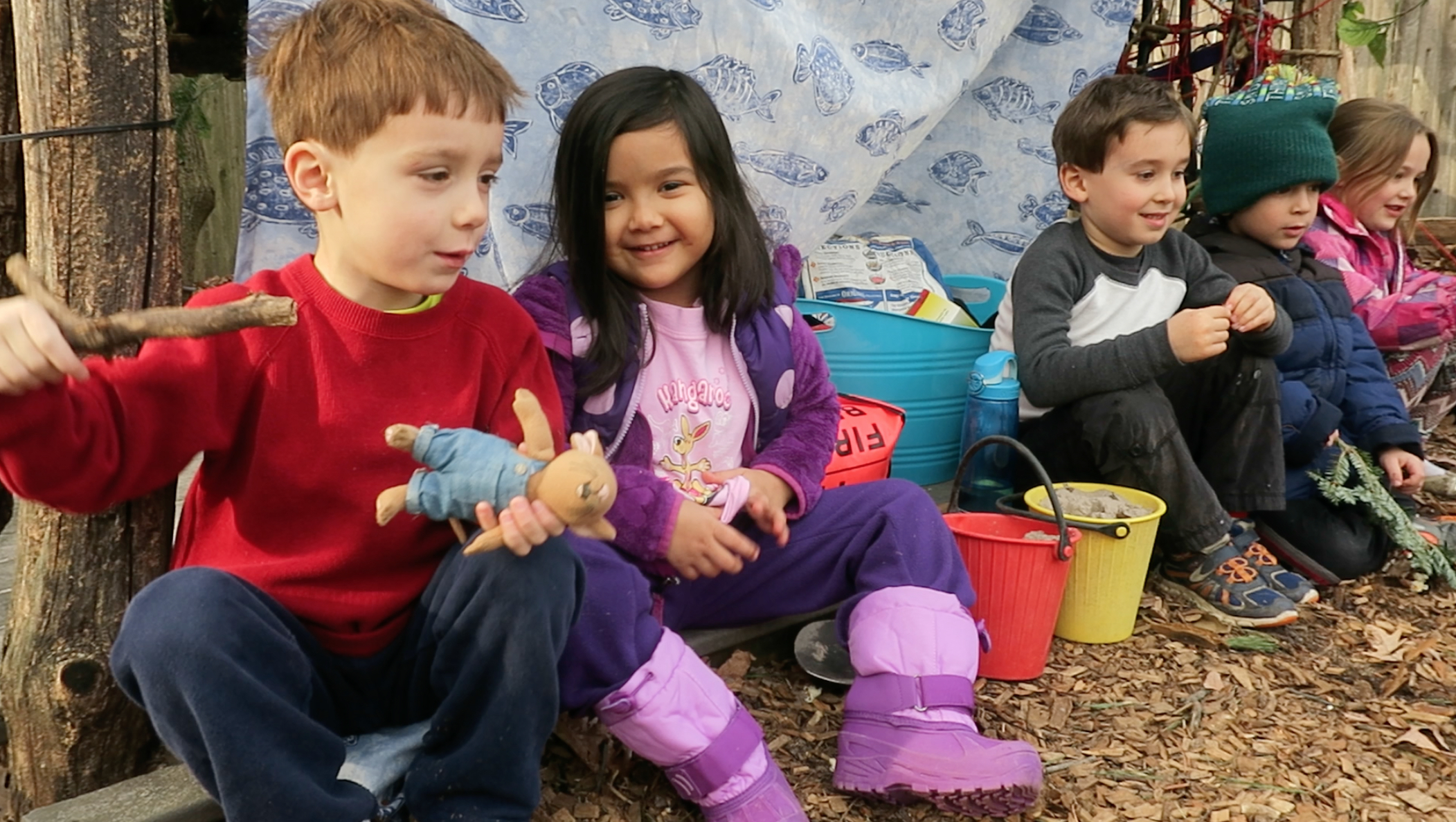 We could see that he, himself, played the central role of St. George in his story while holding a stick in one hand and a mouse in the other. The mouse did not play a role in this story, but it references the just-seen Mini-Nutcracker Ballet put on by the Washington Youth Ballet.