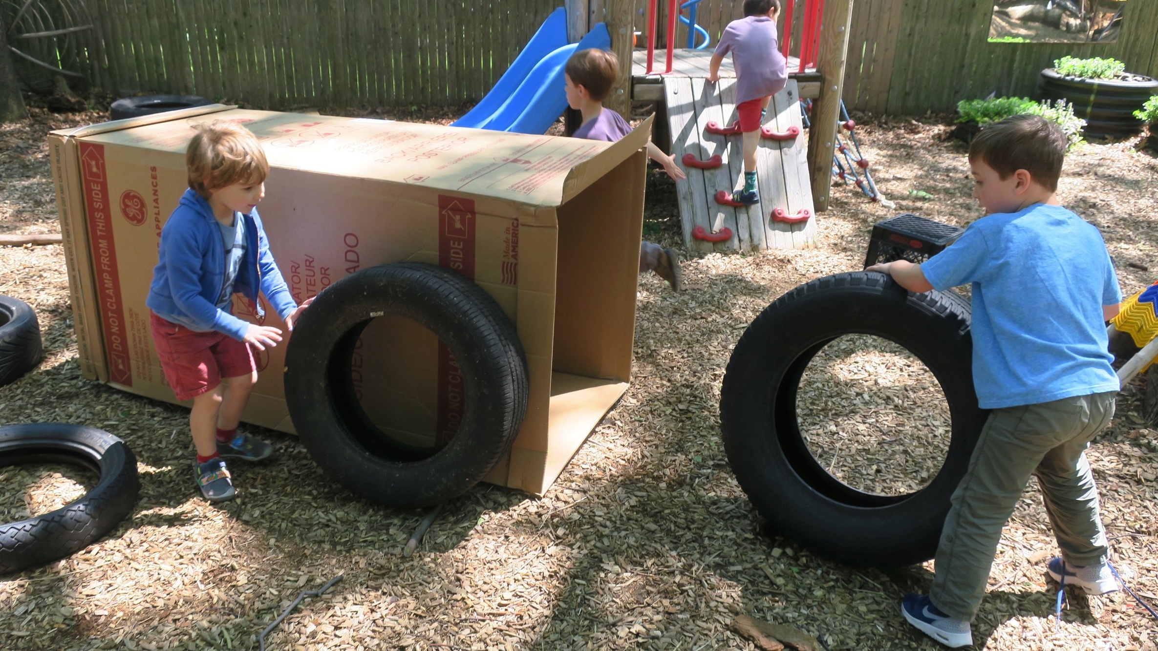 The children are committed to playing together because the parents are committed to playing together as well.