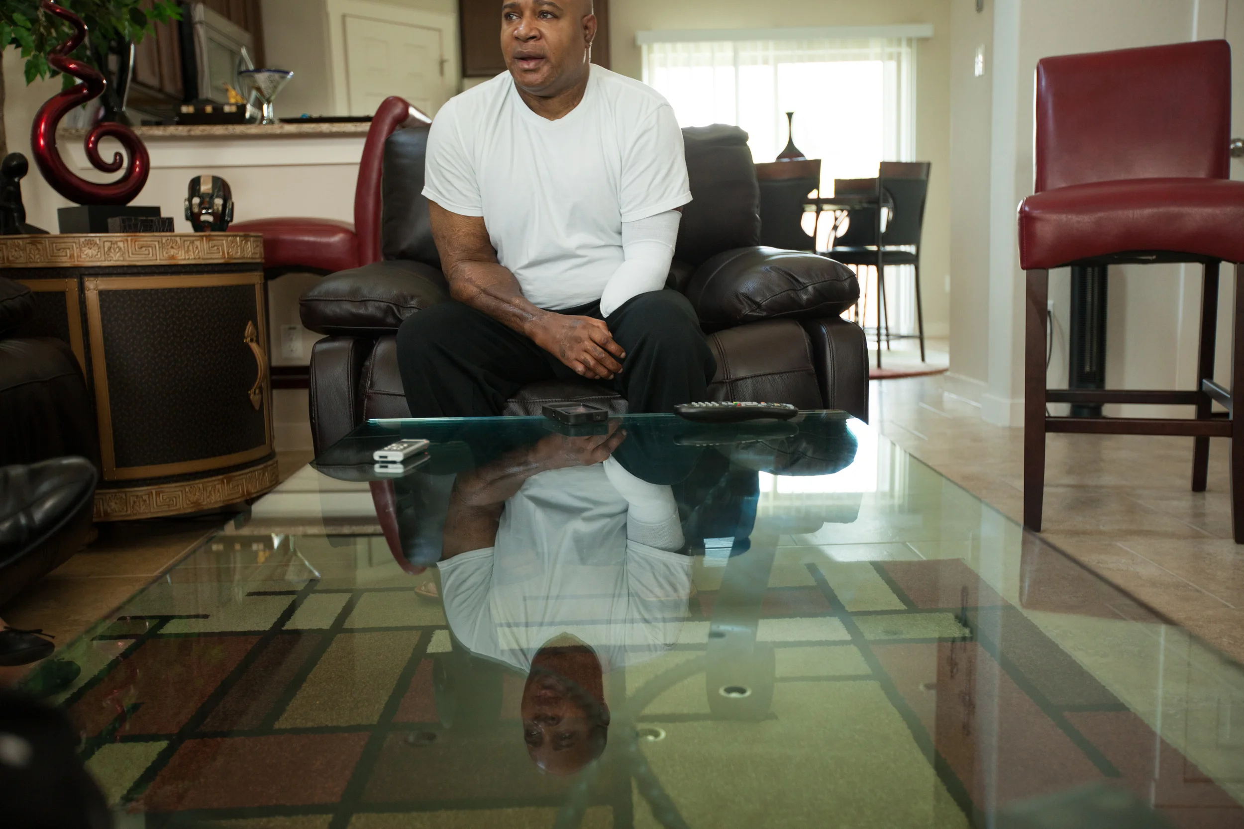  While living in west Texas, Johnson claims the insurance company started acting in bad faith from the moment he returned from the hospital if not before. Investigators from the insurance company claimed he was not going to the gym because he had not