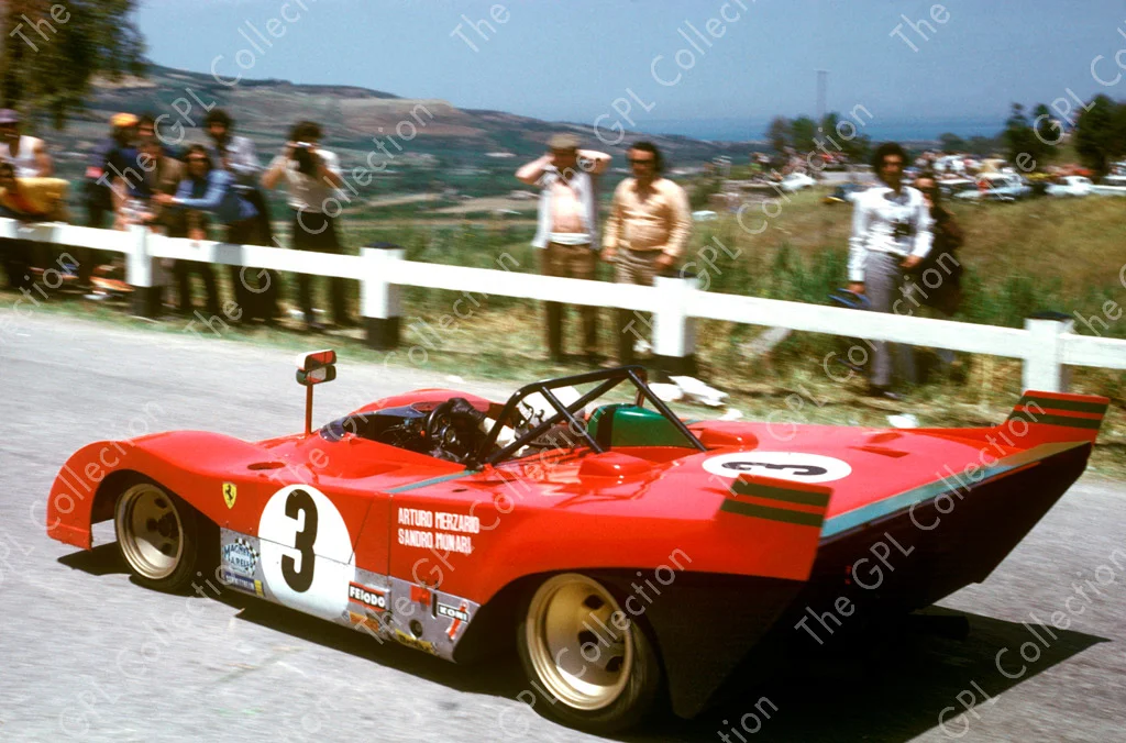 1972 Arturo Merzario (Italian) Ferrari 312PB Targa Florio 1st 