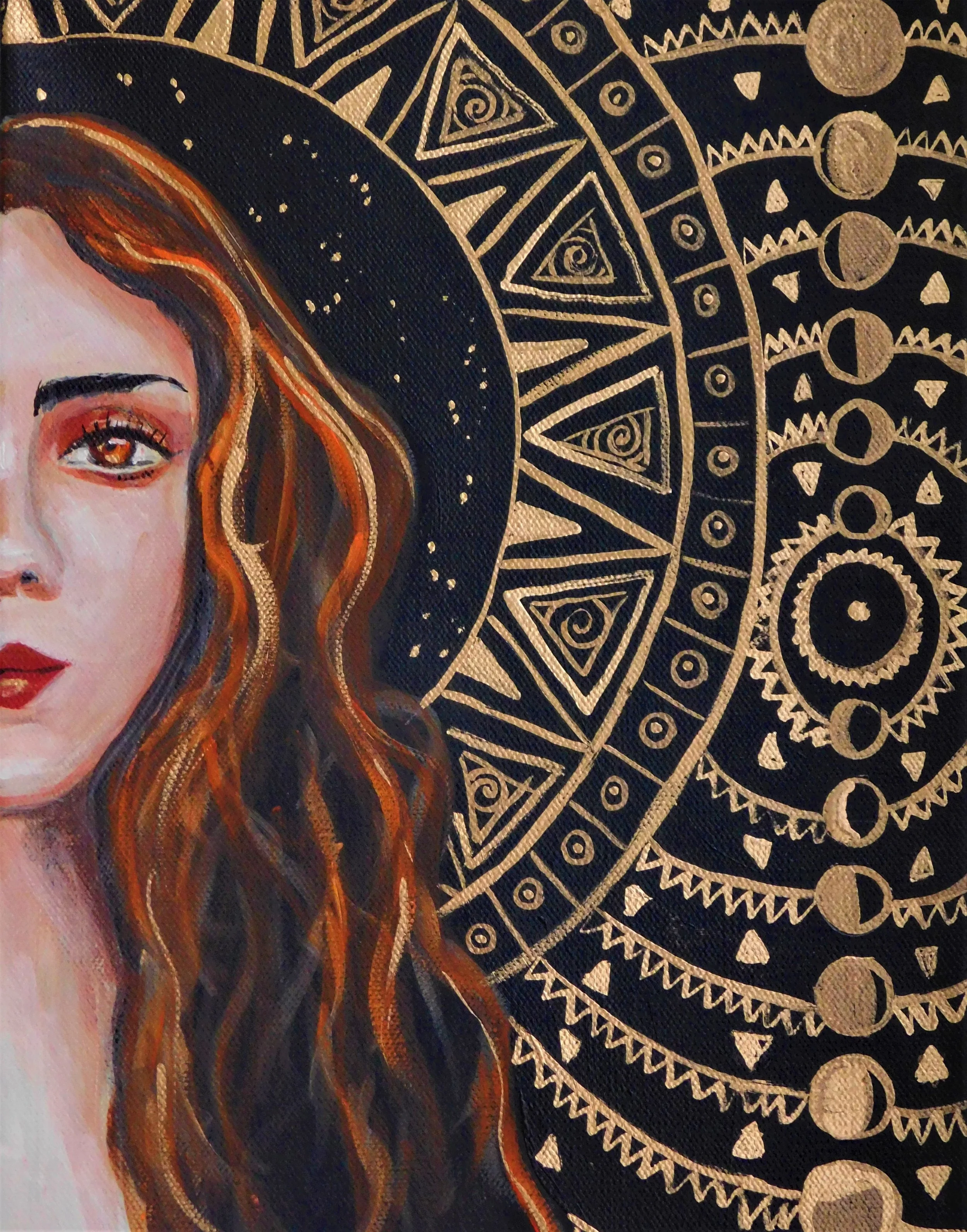 "Priestess" 11 x 14 acrylic on canvas