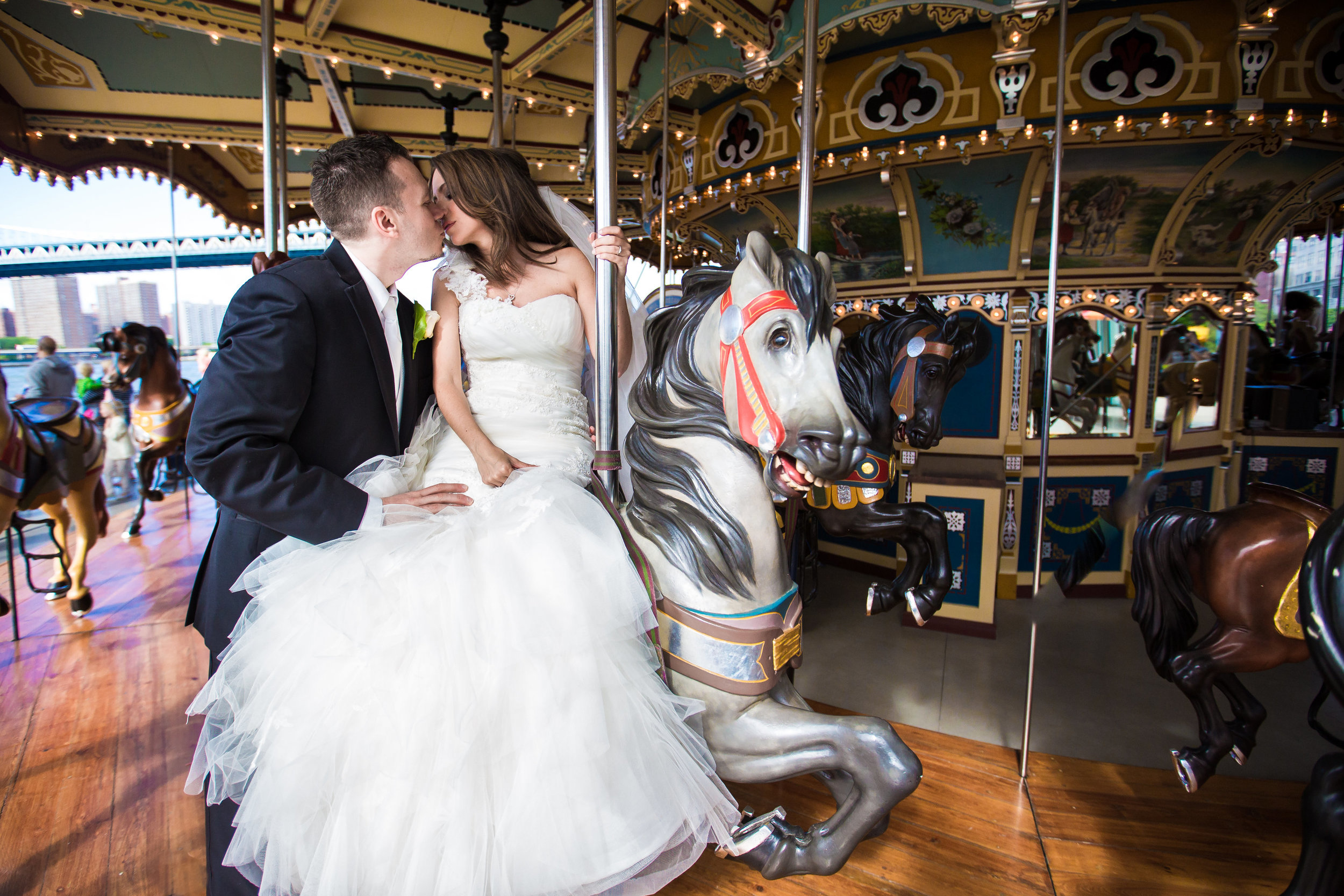 Brooklyn New York Janes Carousel Wedding Photographer