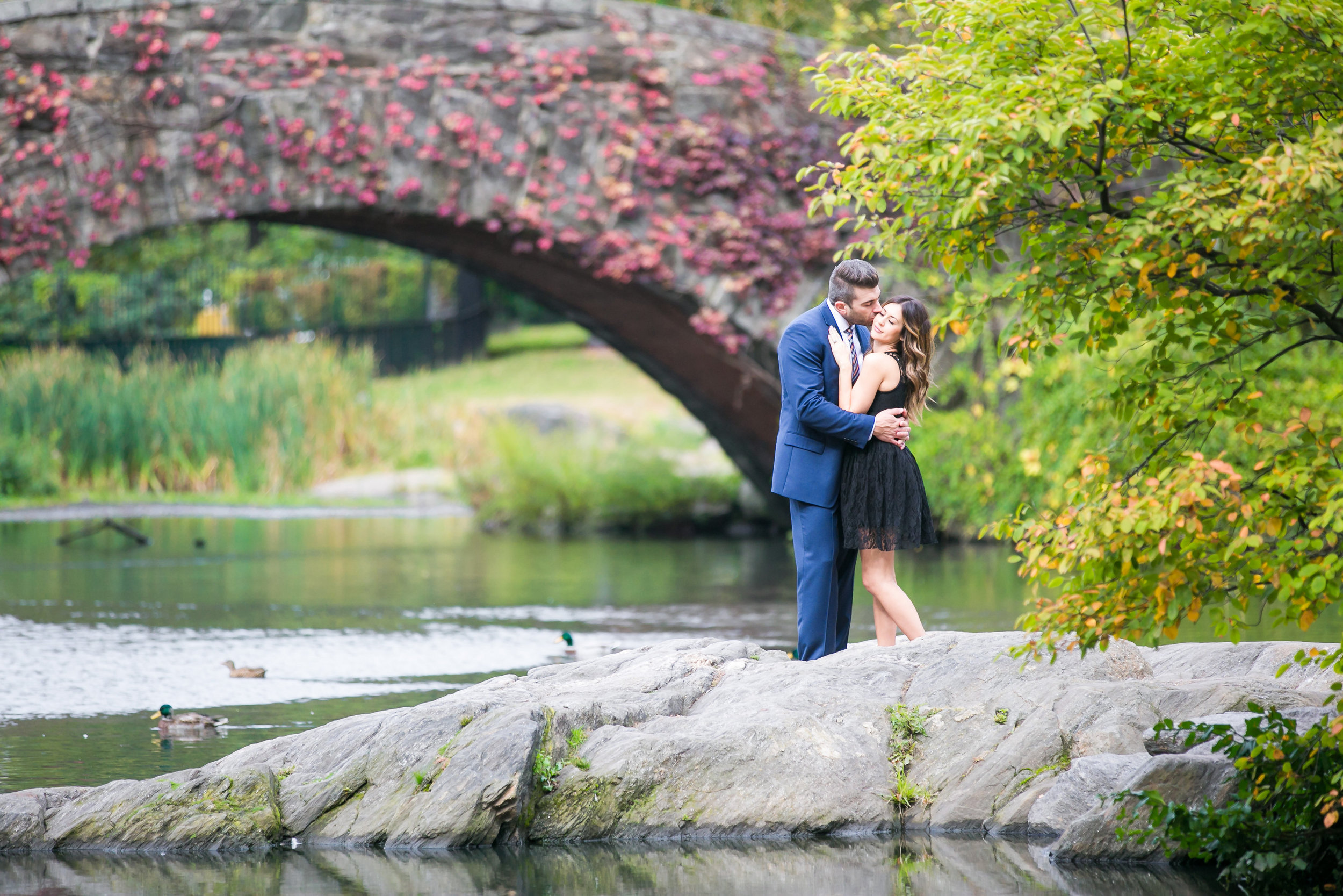 Central Park Gapstow Bridge Engagement Photos