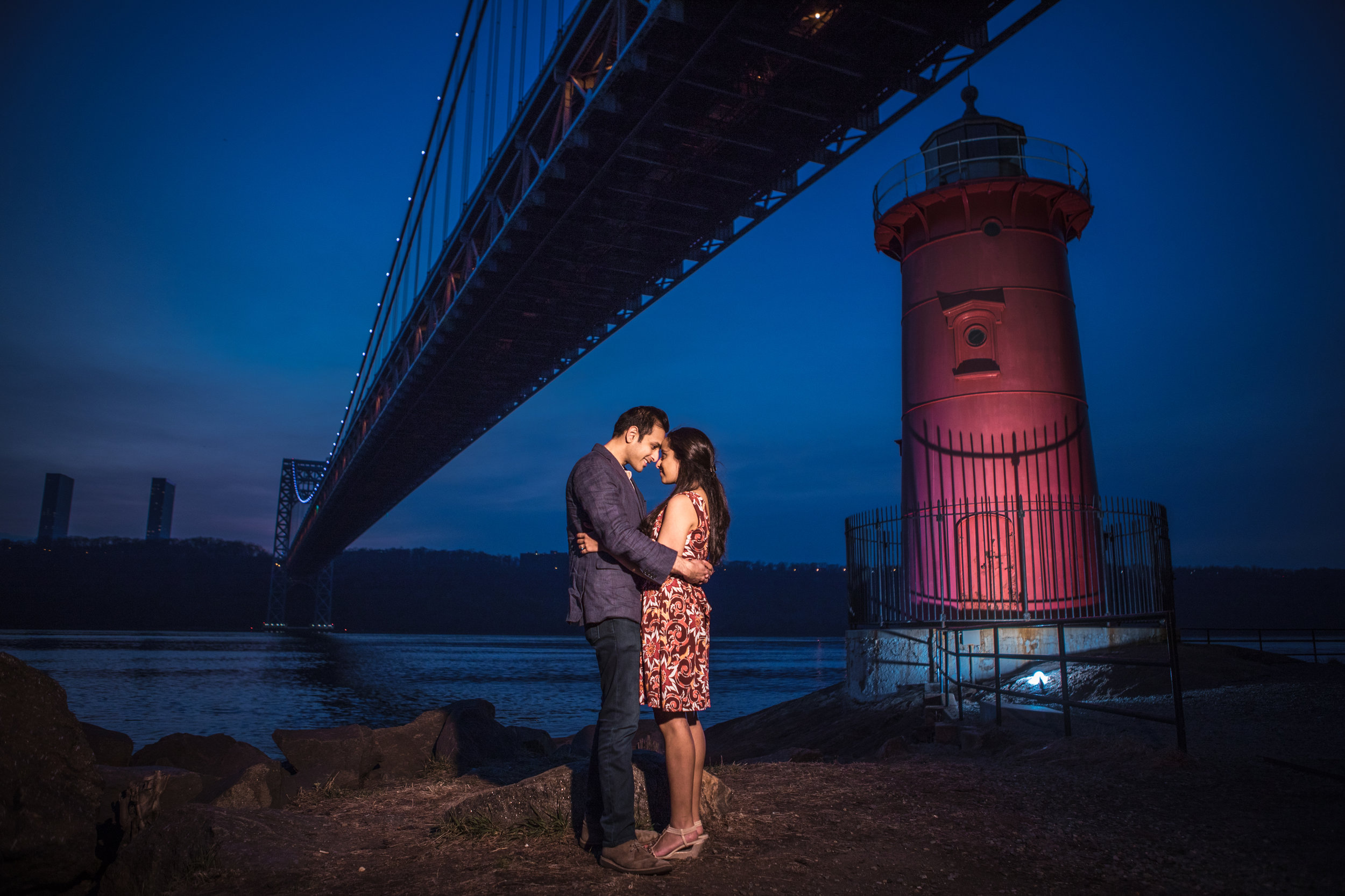 Little Red Lighthouse Engagement Photography in NYC