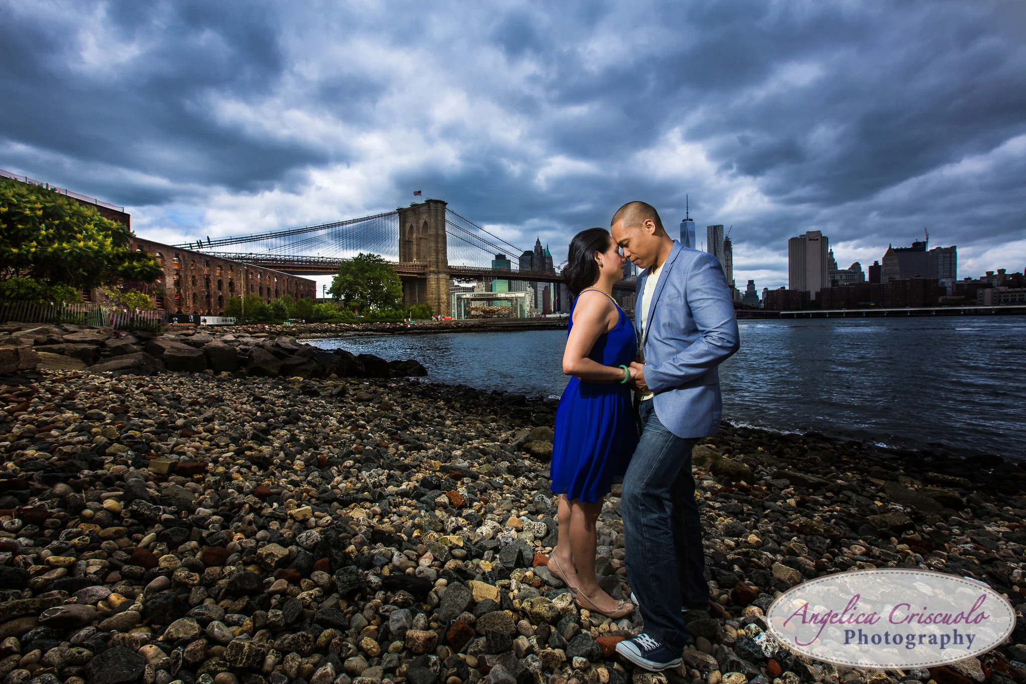 Brooklyn Bridge NY Wedding Photographer | DUMBO Engagement | Mylisande & MIchael