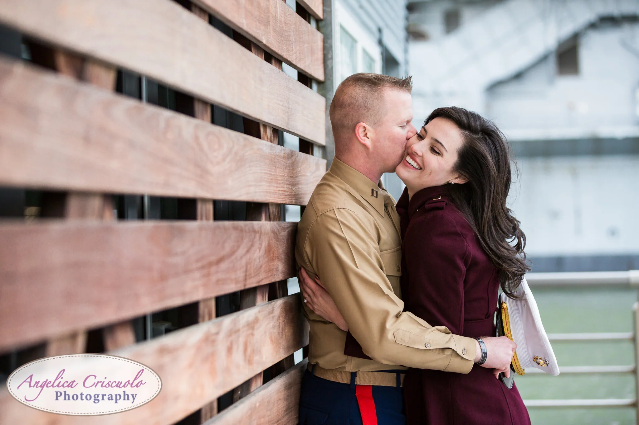 New York Engagement photos - Intrepid Sea, Space, Air Museum - Morgan + Jonathan from North Carolina