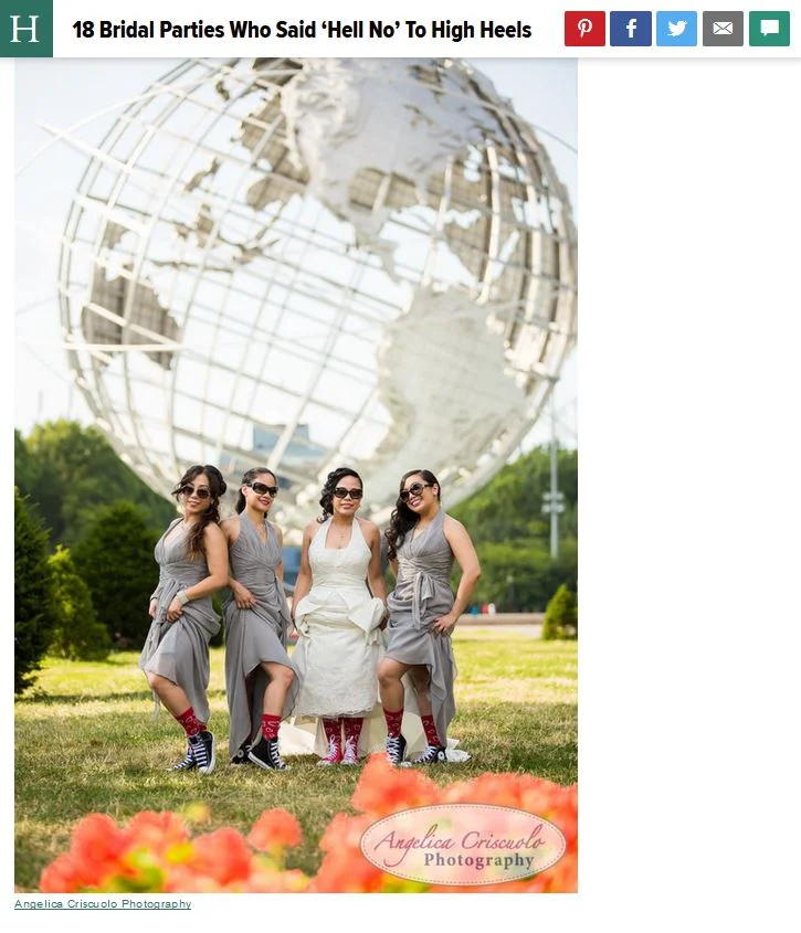 18 Bridal Parties Who Said ‘Hell No’ To High Heels - Huffington Post - NY Wedding Photographer