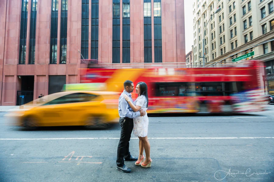 New York Washington Square Park Engagement Photos - Lara + David