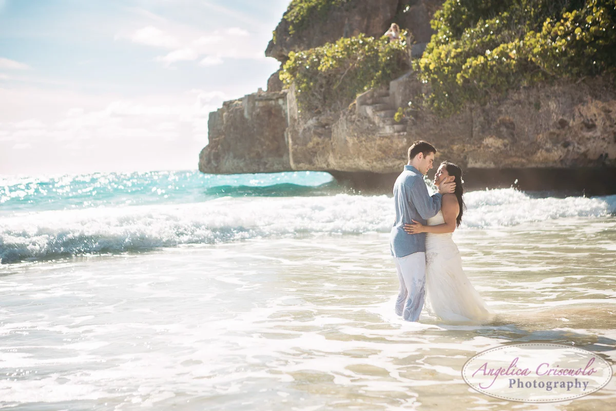 Romantic wedding bride groom photos on beach destination wedding barbados KristyPhilBarbadosWEB-1156