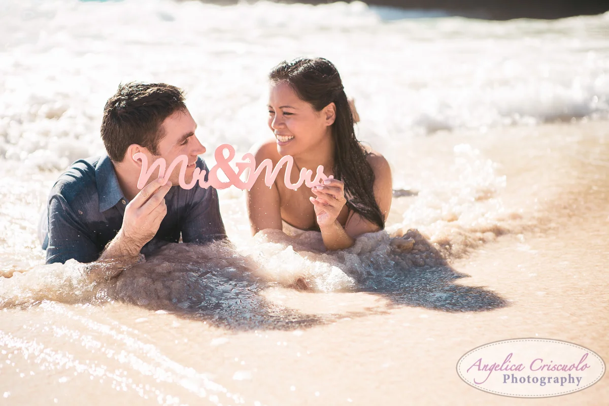 Trash the Dress photo pics on beach Mr Mrs sign KristyPhilBarbadosWEB-1172
