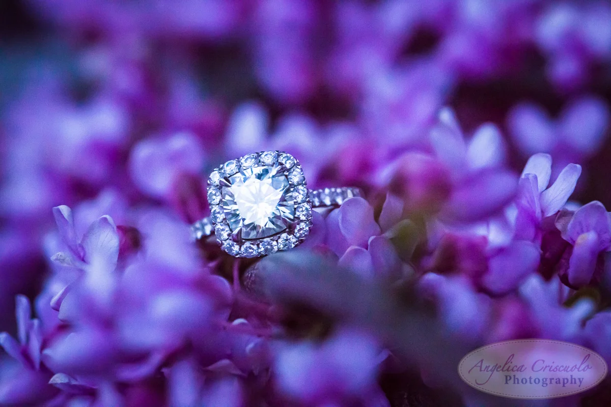 NYC Engagement Photography and Wedding preparation. Romantic unique Ring shot.
