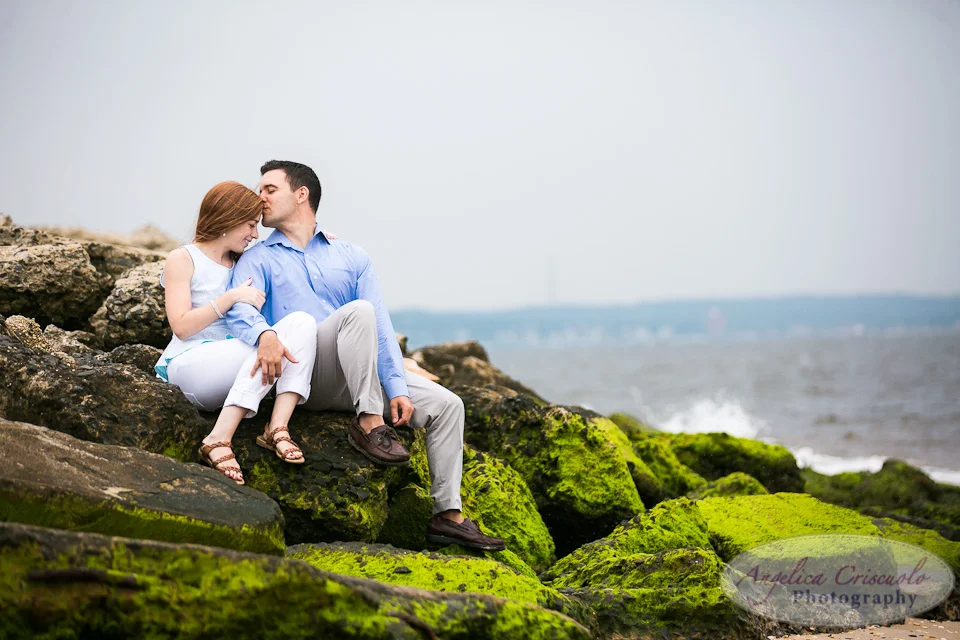 NJ Wedding Photographer Fort Hancock Beach Engagement Ideas Rocky Beach