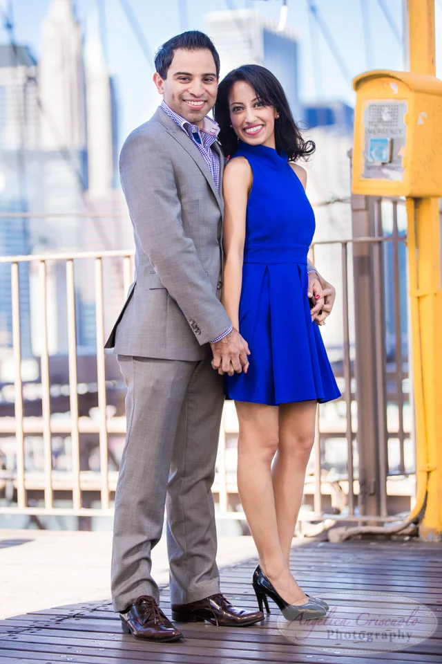 Brooklyn Bridge couple photos engagement
