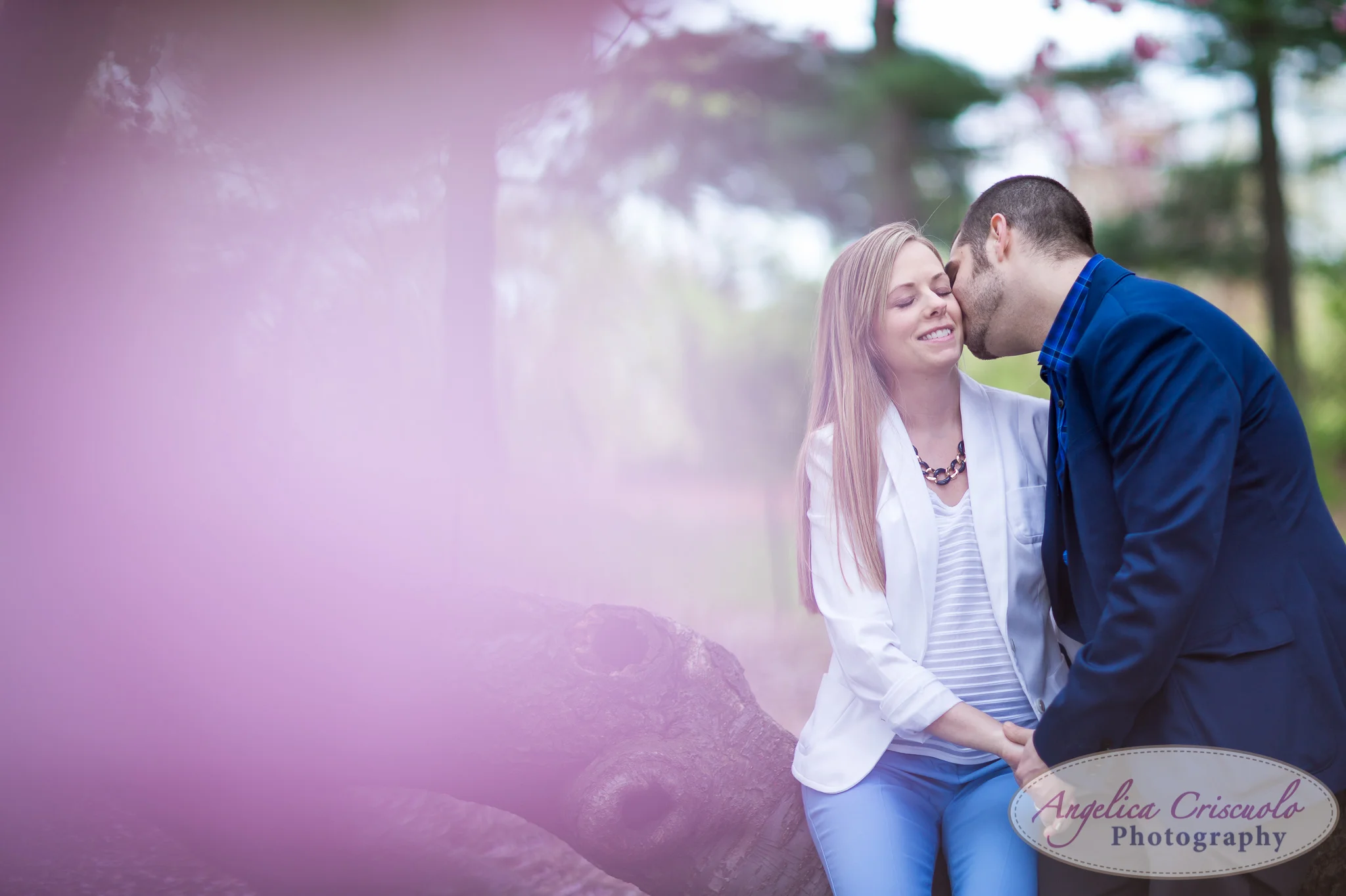 New York Engagement photography session Central park Cherry Blossoms