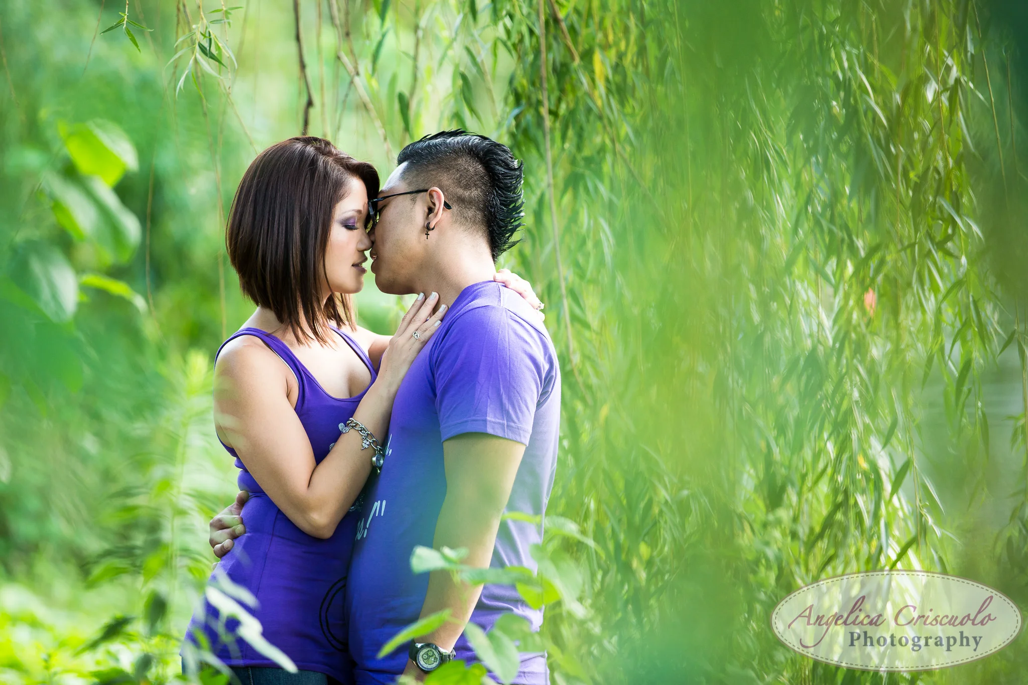 Central Park engagement photography ideas willow trees