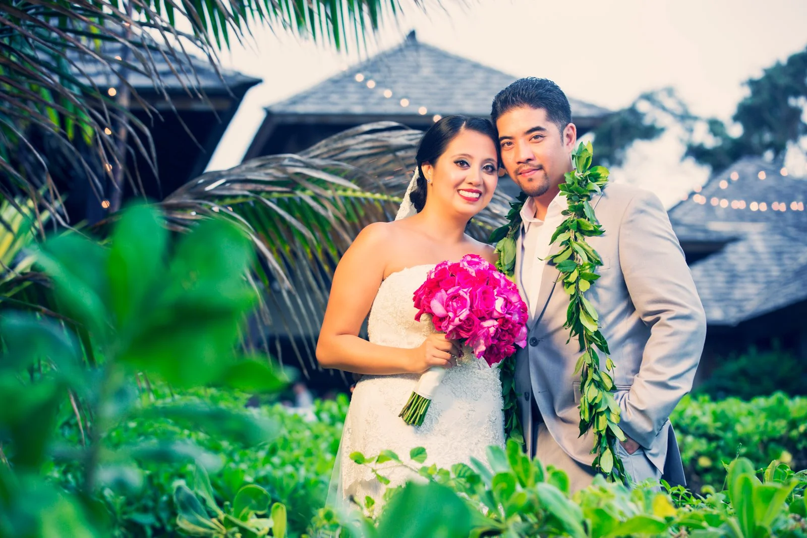 Oahu Hawaii Destination Wedding Photos Hale Ohana House Terrace Turtle bay