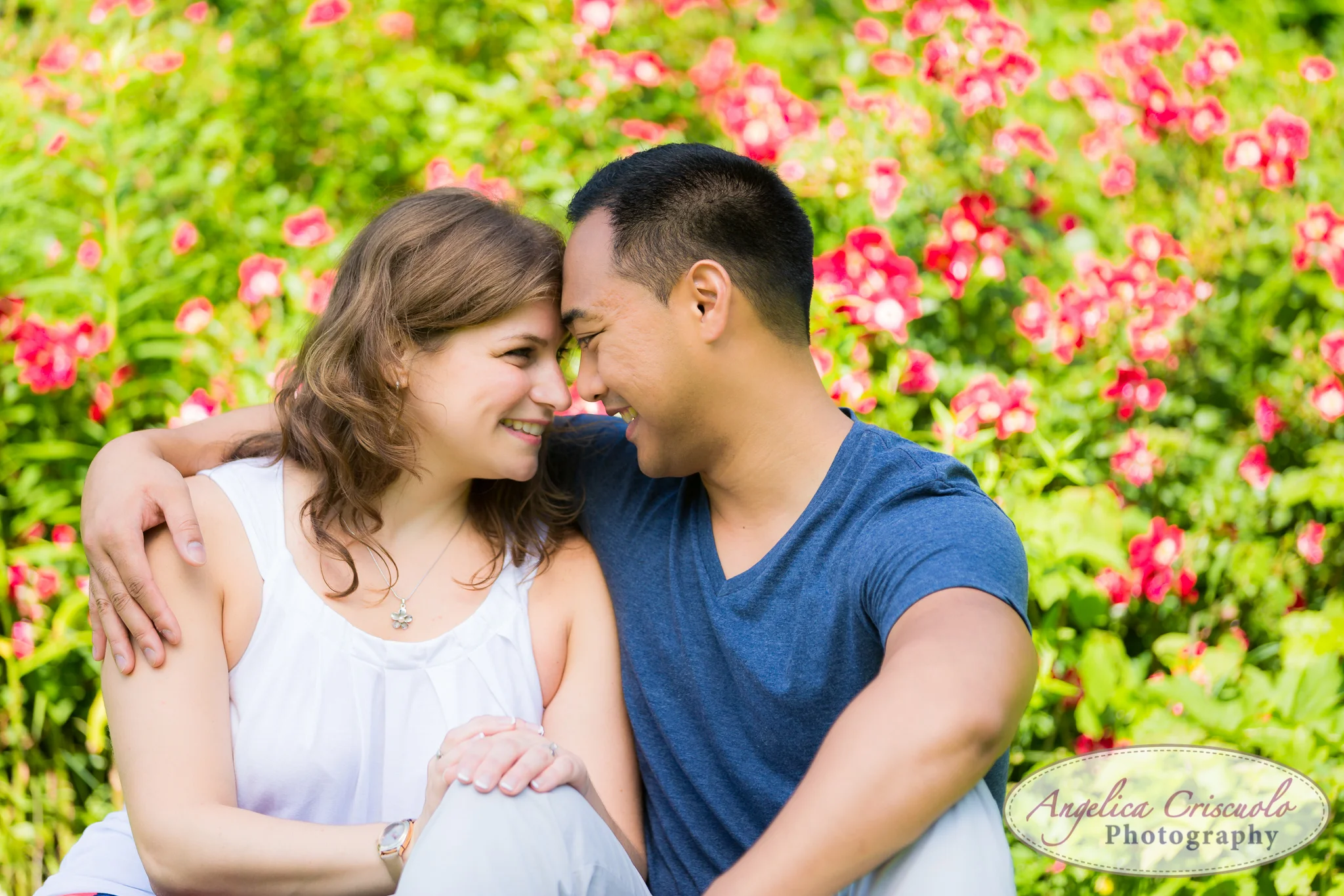 Romantic engagement photos ideas in NJ Botanical Garden Arboretum