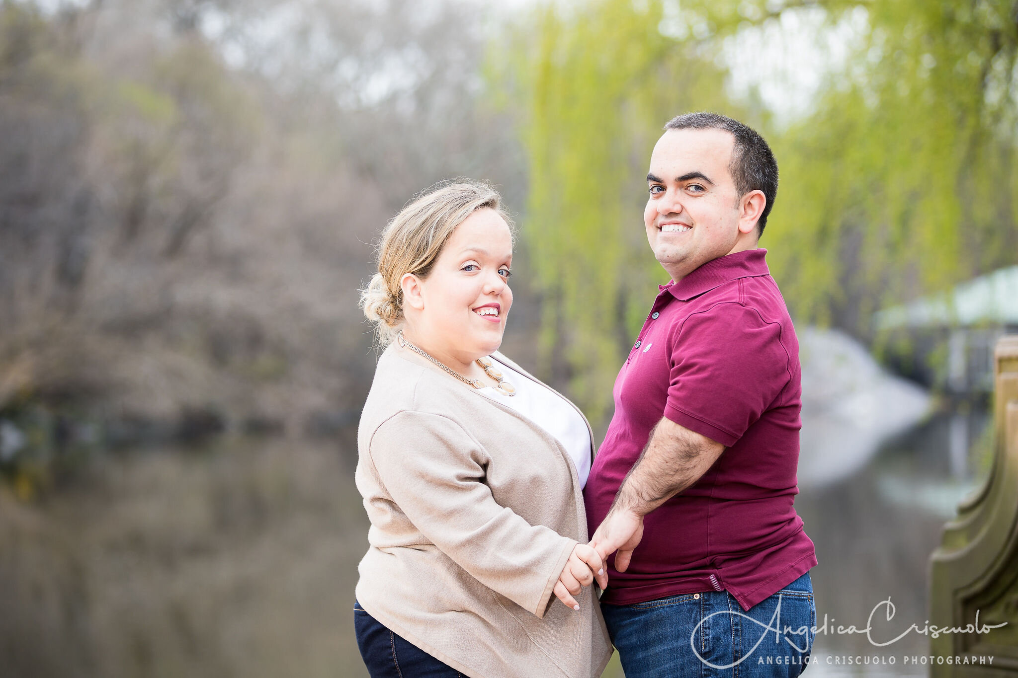  New York Central Park Engagement Wedding Photos - Cherry Blossoms ©2019 Angelica Criscuolo Photography | All Rights Reserved | www.AngelicaCriscuoloPhotography.com | www.facebook.com/AngelicaCriscuoloPhotography 