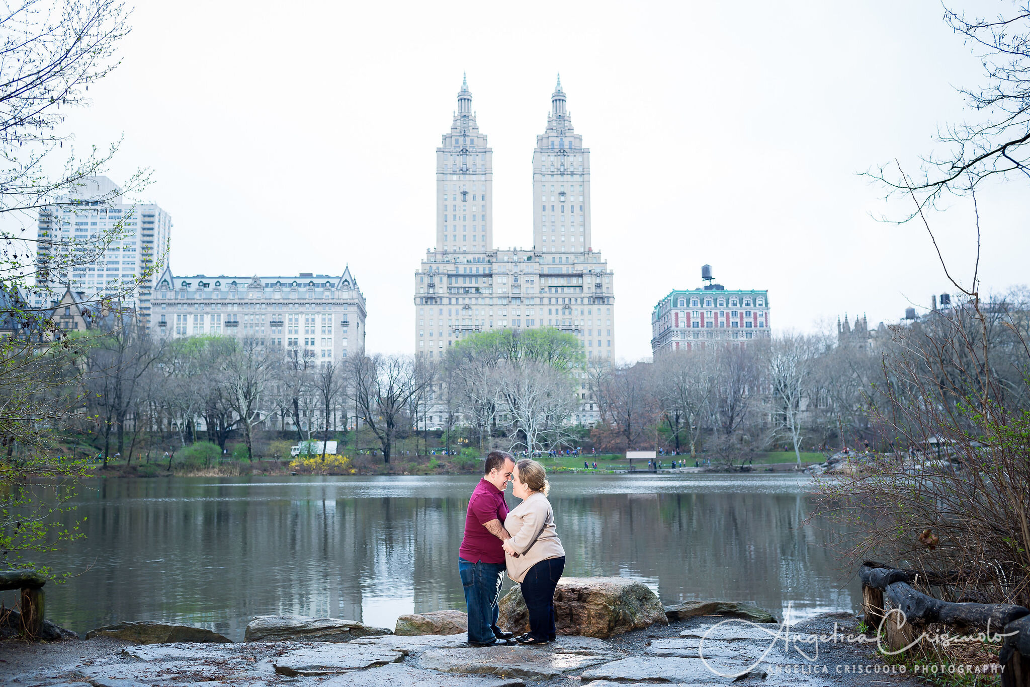 New York Central Park Engagement Wedding Photos - Cherry Blossoms ©2019 Angelica Criscuolo Photography | All Rights Reserved | www.AngelicaCriscuoloPhotography.com | www.facebook.com/AngelicaCriscuoloPhotography