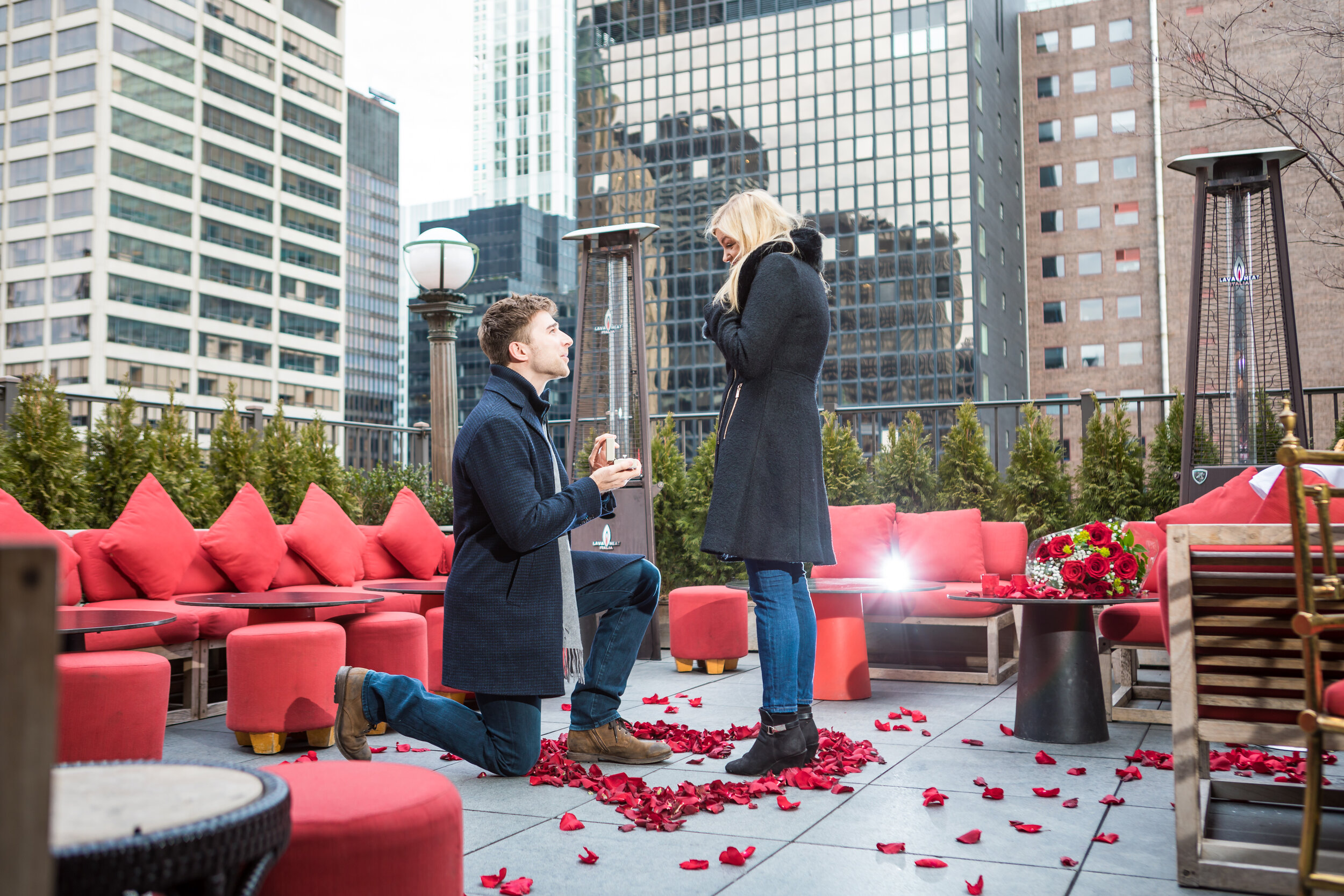NYC Rooftop Surprise Proposal