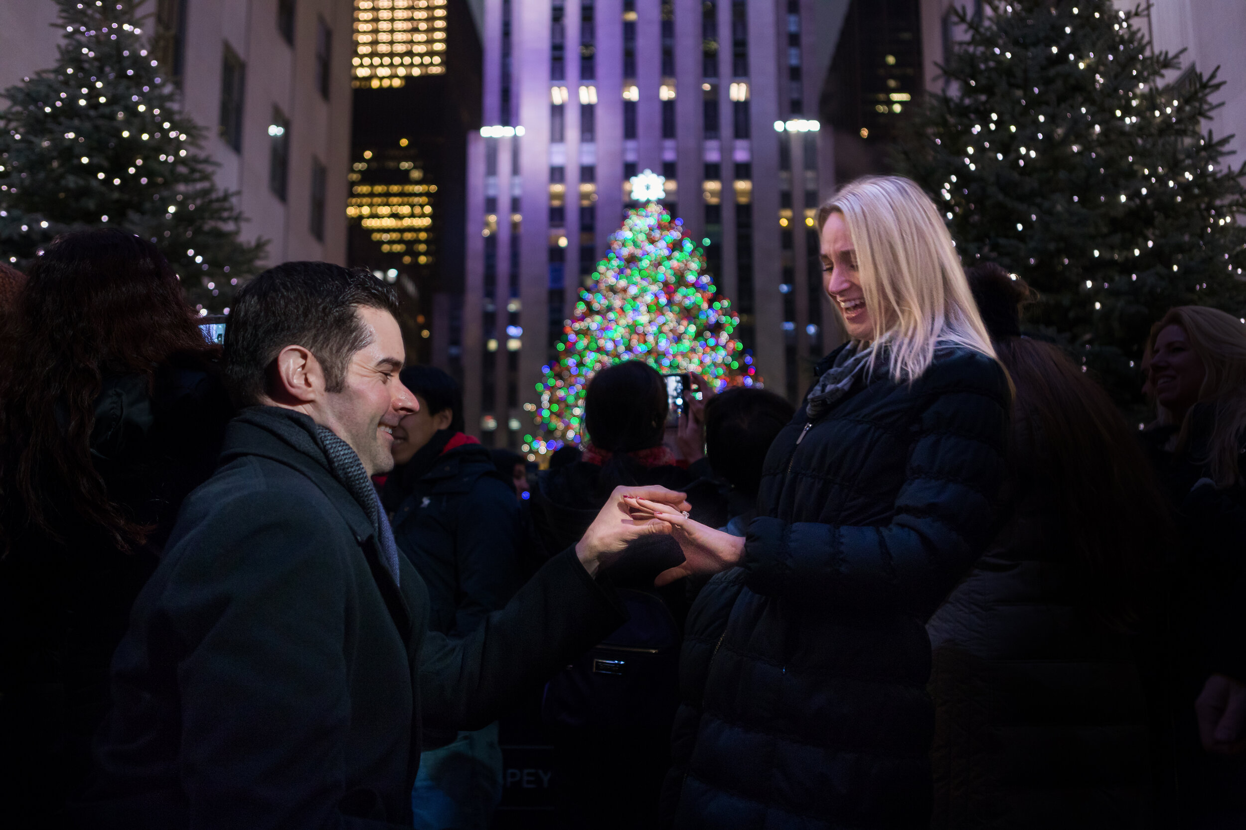 NYC Rockefeller Center Surprise Marriage Proposal
