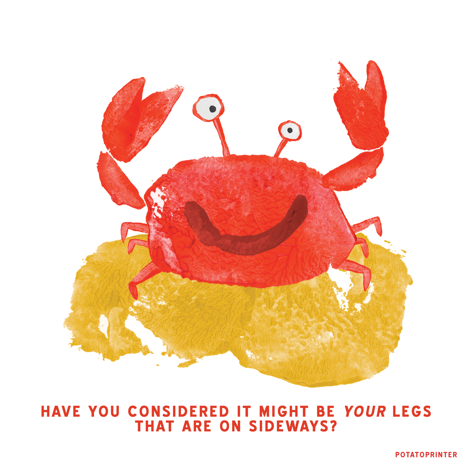Crabby But Cute Crab Art Board Print for Sale by TheButtonCrew
