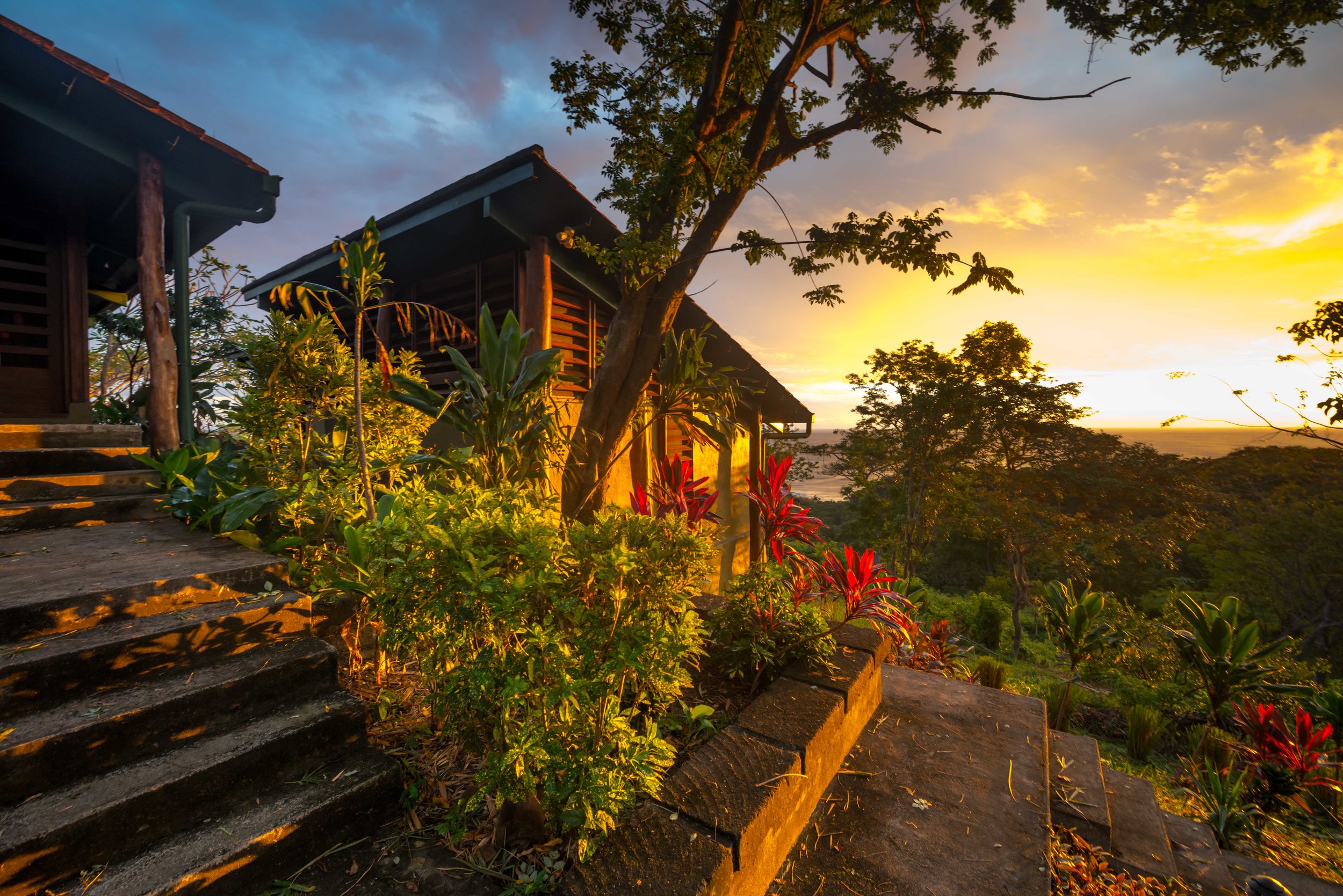 Sunset outside of Casa Tranquila