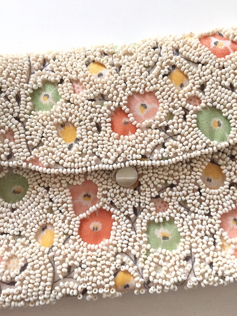 1940's Silk & Bead Clutch