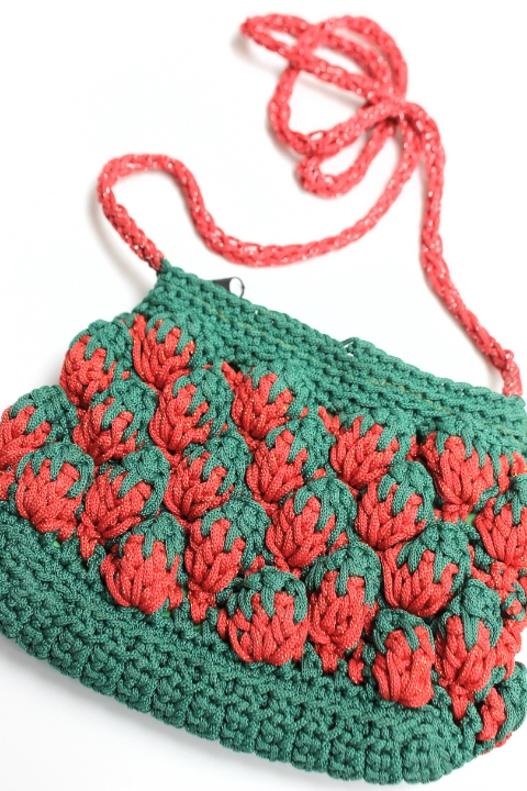 1960 Crochet Strawberry Bag