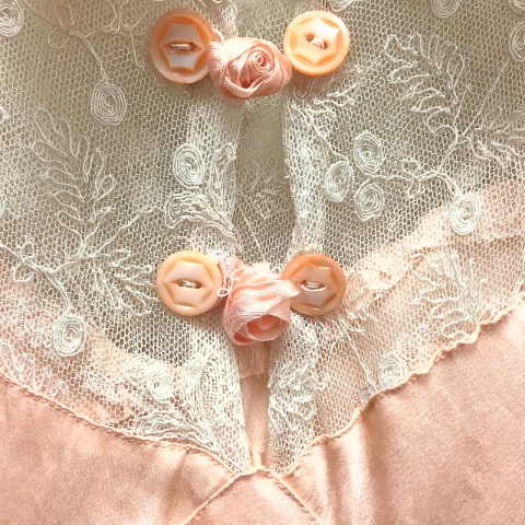 1940's Lace & Silk Night Dress