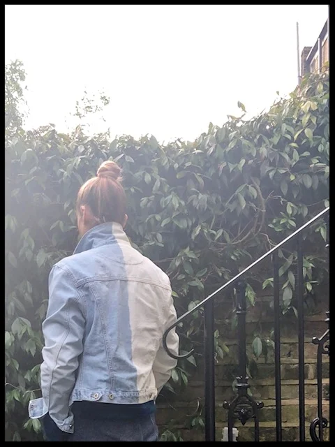 Denim jacket - East London Style (Home-made), Joggers - MM6, Trainers - Onitsuka.