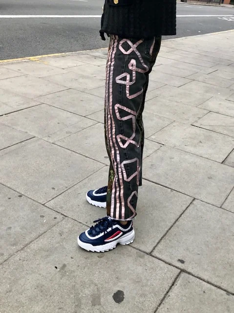 Jeans - East London Style (Home made), Trainers - Fila Disruptor II