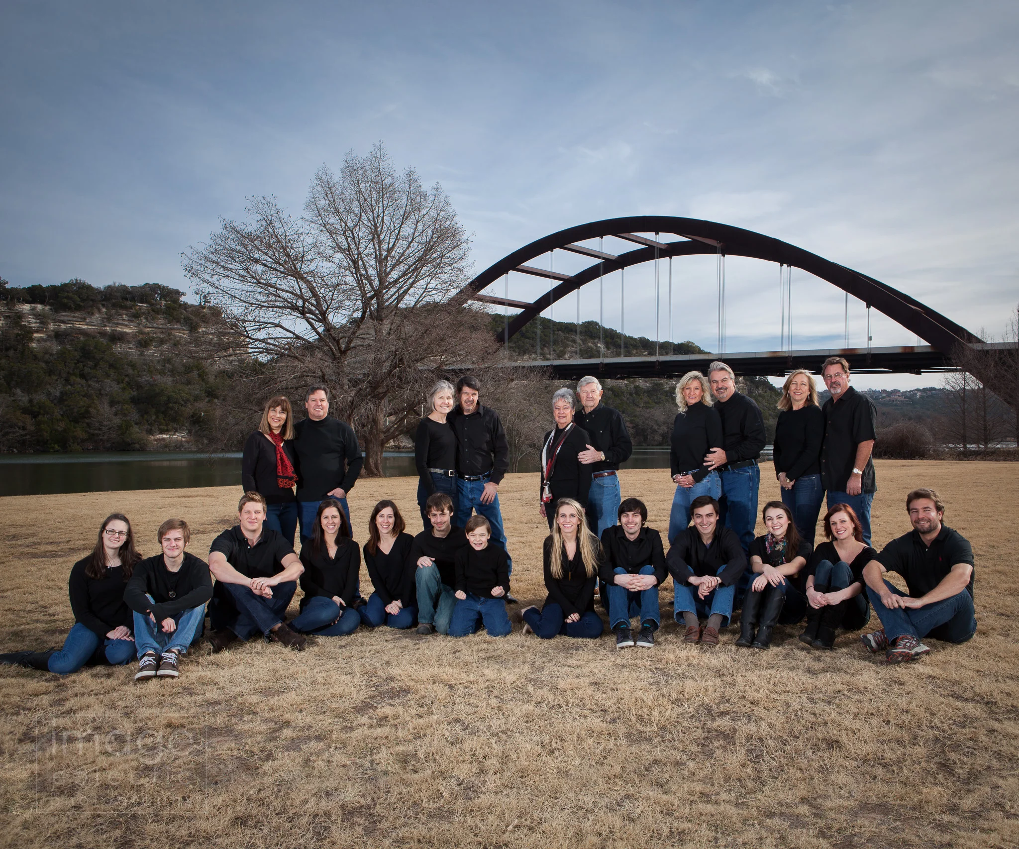 Family at Pennybacker Bridge