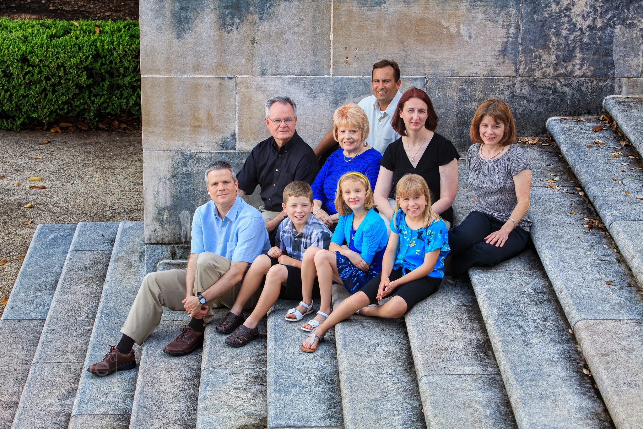 Extended Family on the Steps