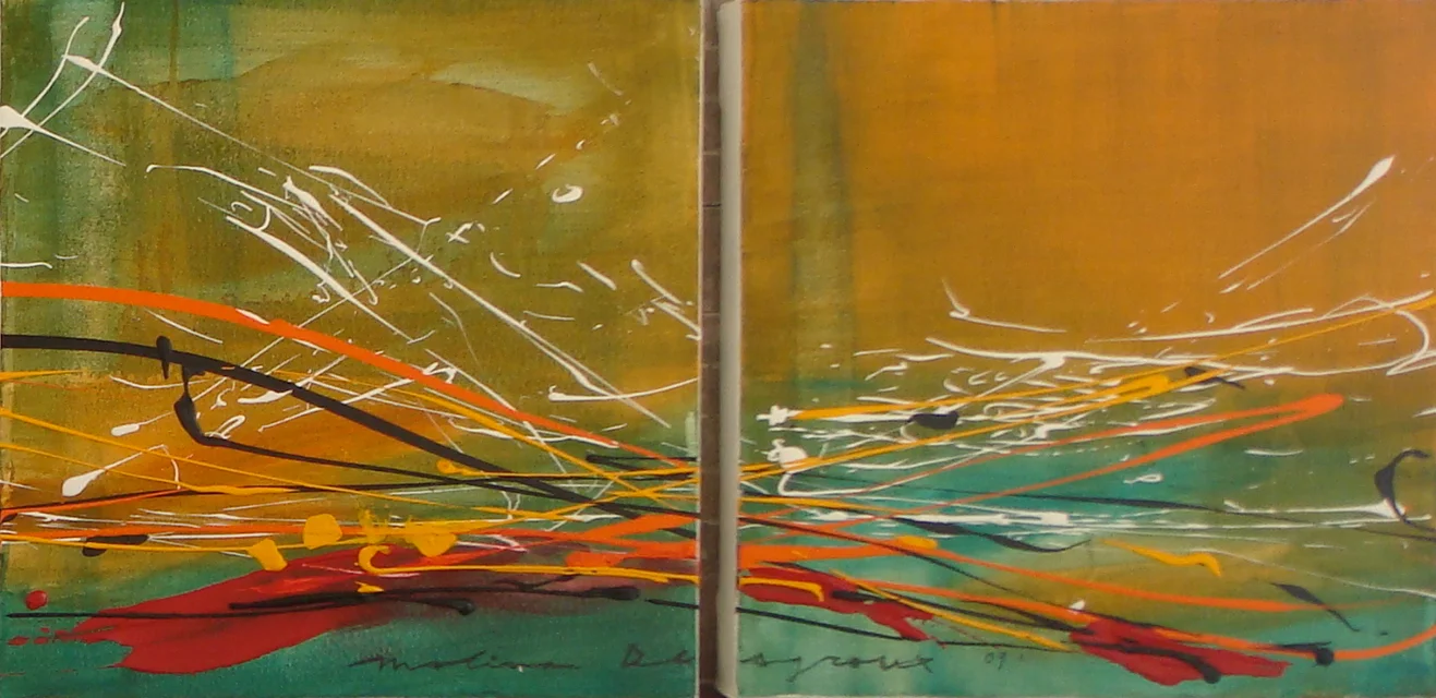 PUENTES DE COLOR cuatríptico 40 x 40 cm each Acrylic 2009