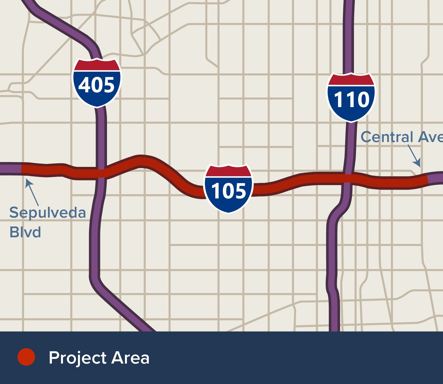 I-105 Express Lanes Package 1 PS&amp;E (Imperial Highway/ Sepulveda Boulevard to Central Avenue)