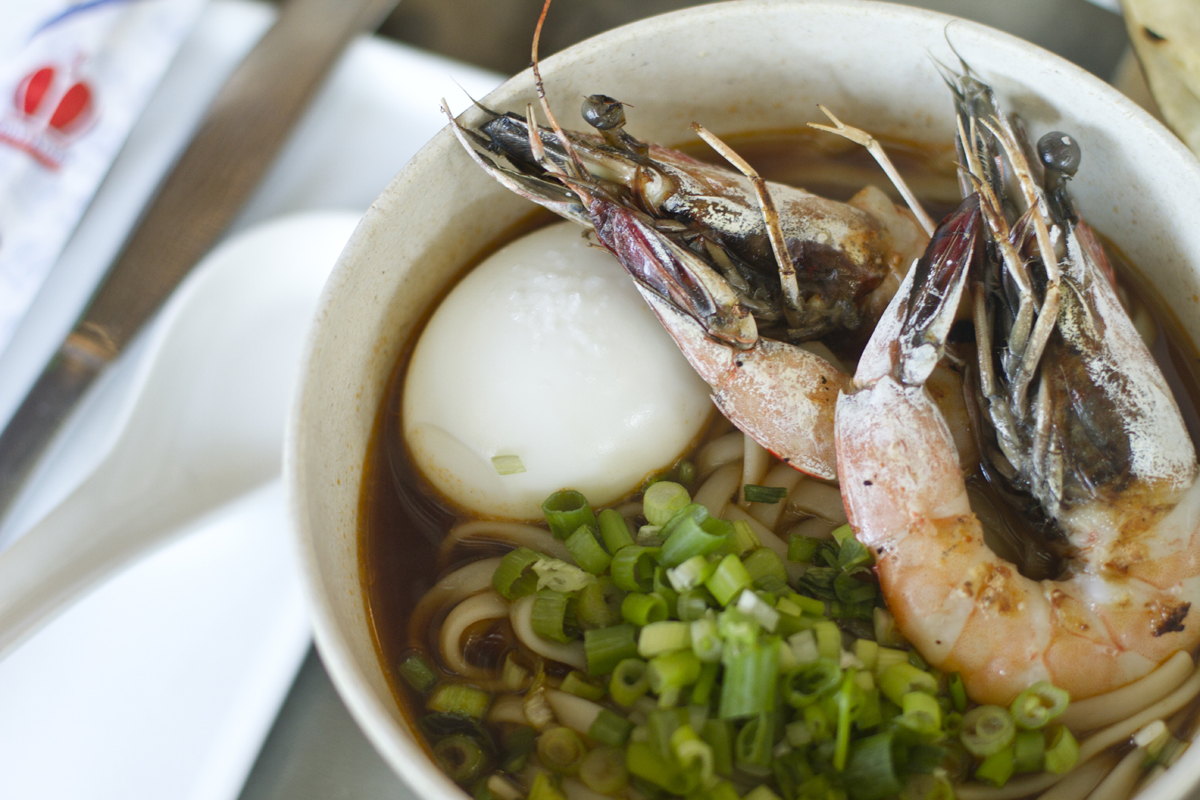 The ramen with Gulf shrimp from Booty's Street Food.