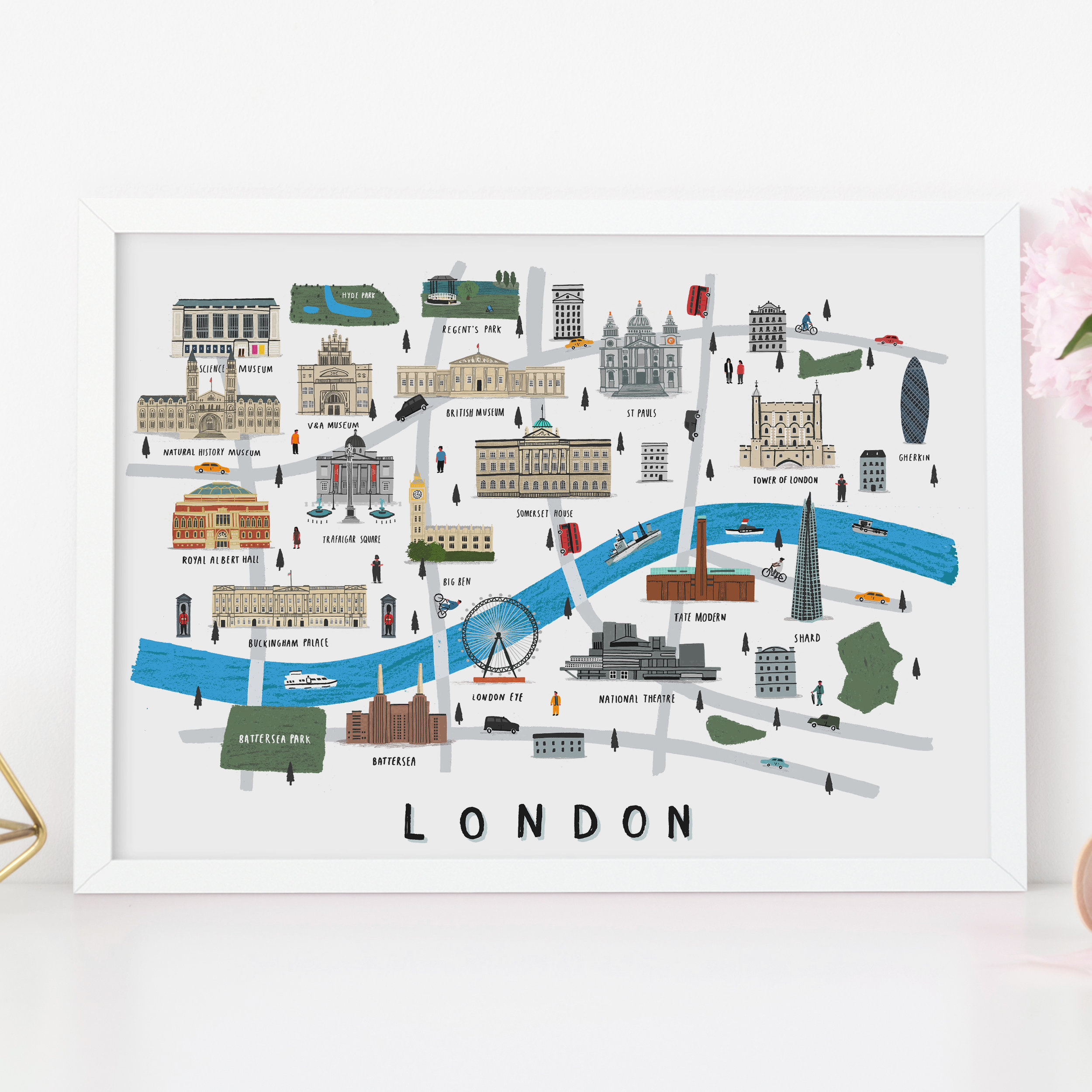 London Map Print Alex Foster