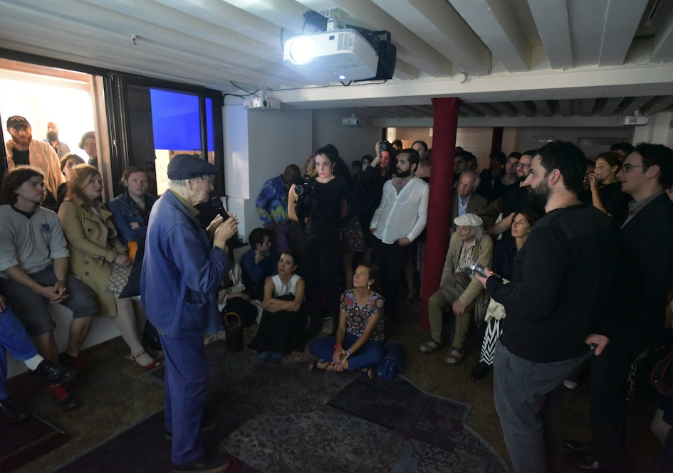  Sleepness night - Spazio Ridotto -&nbsp; Poetic declaration by Jonas Mekas ,&nbsp;&nbsp;ph. Francçois Leturcq 