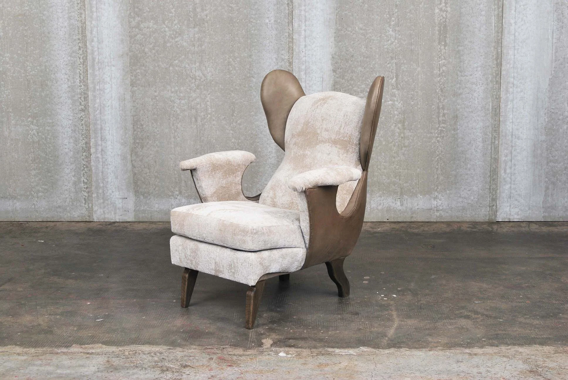 ORVETT for DIESEL - DUMBO ARMCHAIR, leather and fabric