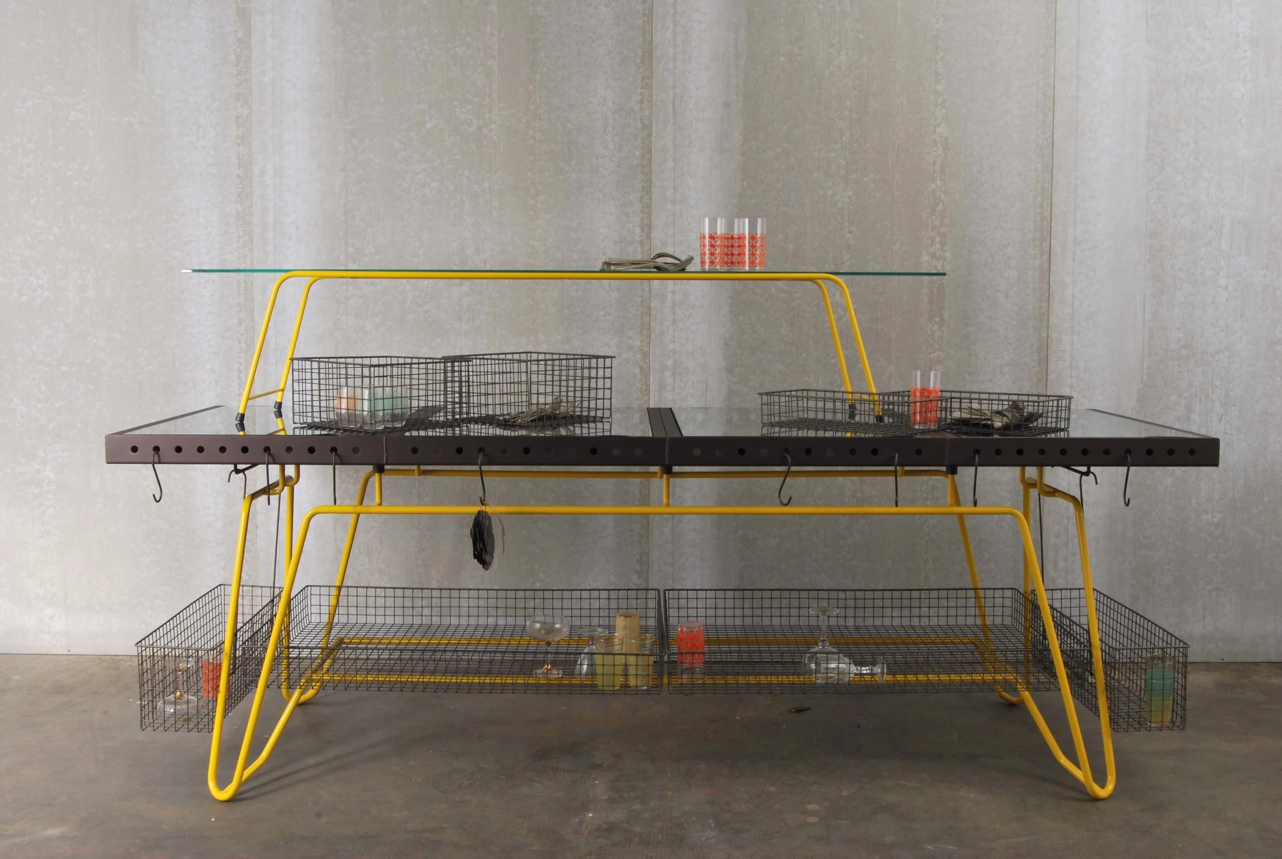 ORVETT for BENETTON, YELLOW TABLE and SHELF