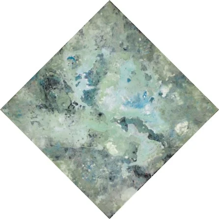 Sacred Ground - Alpine Stone : Composition 1.02 Acrylic polymer on mounted oak panel, 16 x 16 in, 2002-2008