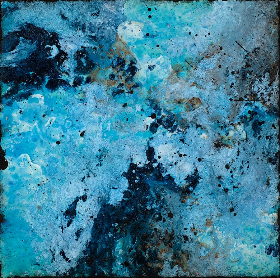 Shadow Creek - Immersion: Composition 1.03 Acrylic polymer on mounted oak panel, 11.75 x 11.75 in., 2008-2014